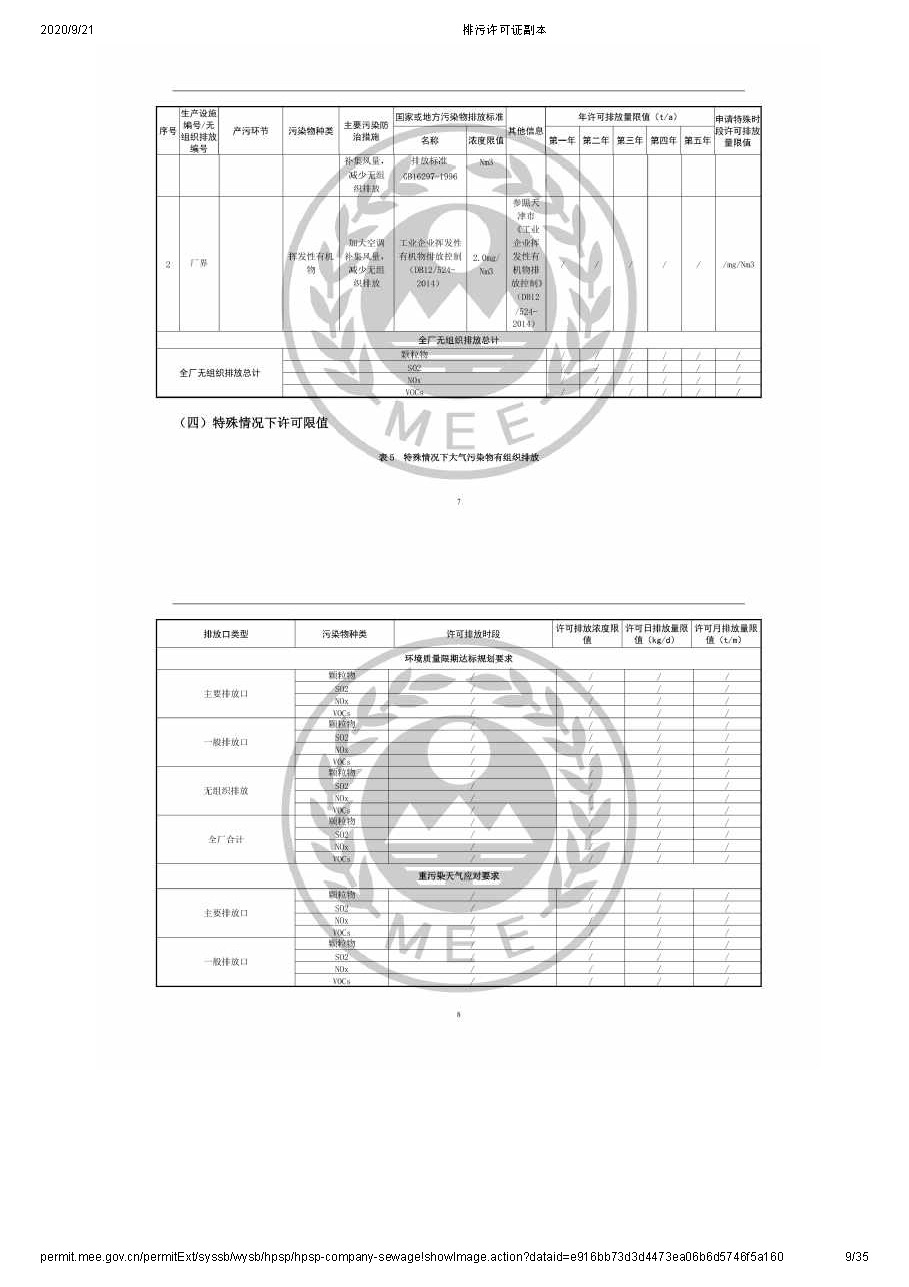 排污許可公示