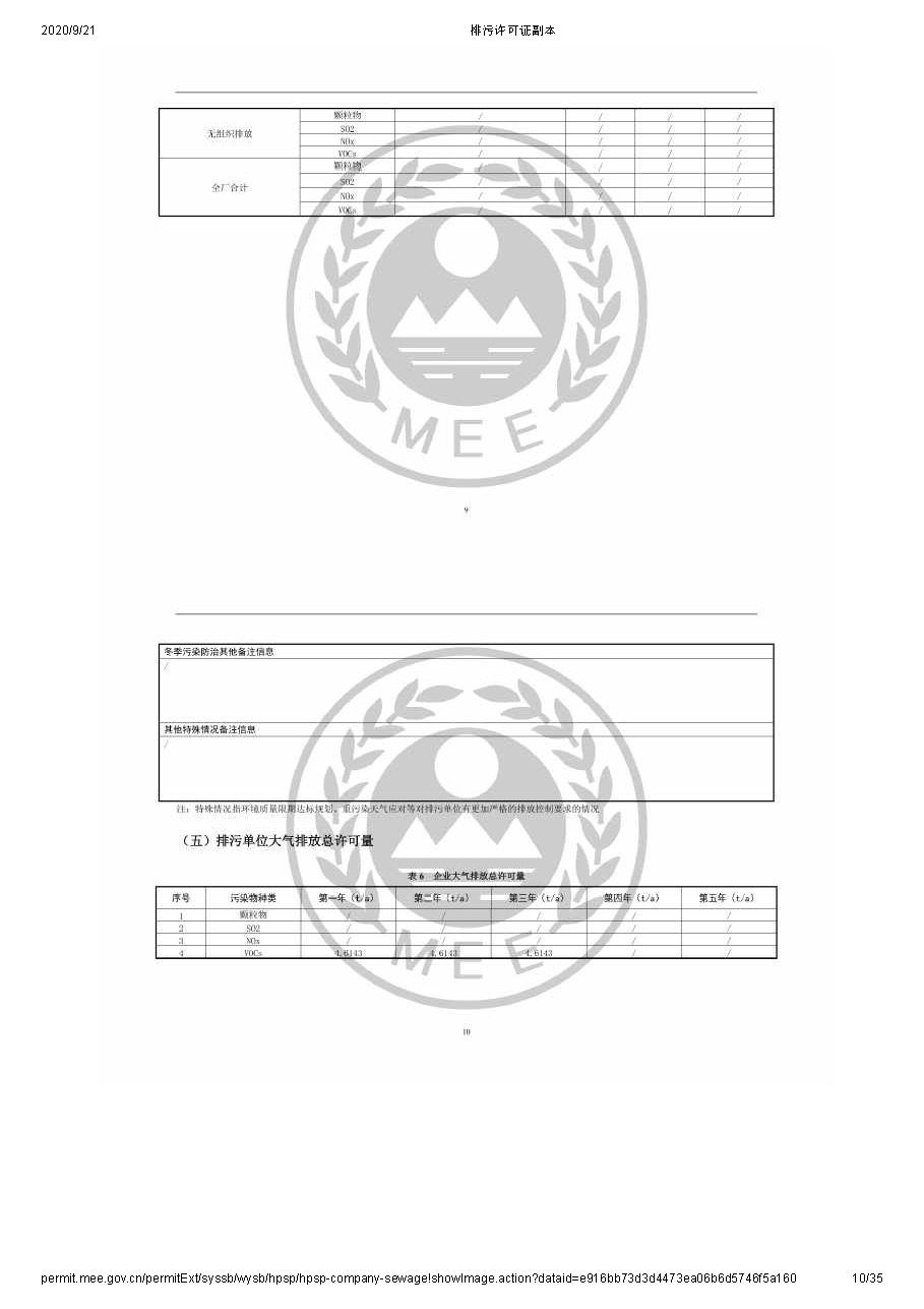 排污許可公示