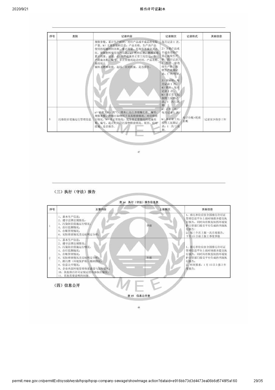 排污許可公示